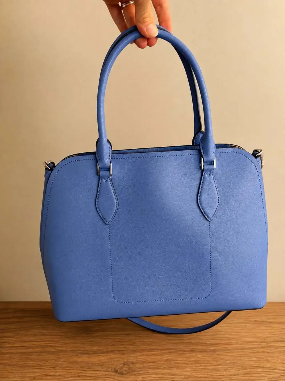 Kate Spade Large Satchel Morning Glory Blue Leather Crossbody Bag